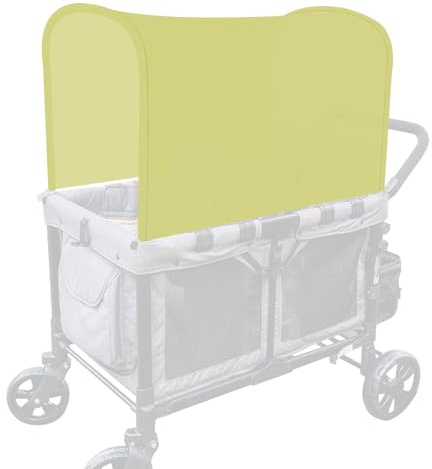 LUAATT Stretchy Panoramic Canopy Compatible with Wonderfold Stroller Wagons W2/w4 All Model,Sun Shade and Protection for Riders(Olive-Green)
