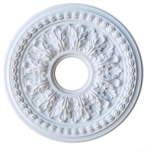PETSTIBLE Imitation Plaster Chandelier Base PU Circular Decorative Lamp Base Lamp Holder Panel For Ceilings Timeless Design Meets Functional Utility(35cm)