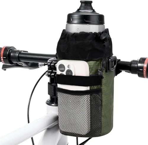 WOTOW Fahrrad Flaschenhalter- Flaschenhalter Lenkertasche- Getränkehalter Isolierte Fahrradtasche für Wasserflaschenhalter Fahrradlenker Getränkehalter für Cruiser, Roller, Mountainbike und Rollstuhl