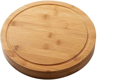 UBOHUZ Käseplatte Holz-Charcuterie-Brett, rund, drehbar, Käsebrett-Set, Cooles Fleisch, Käseplatte, Tablett, Outdoor-Schneidebrett Für Käse, Obst