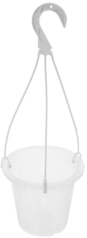 TOYANDONA Maceta Transparente para Orquídeas con Drenaje y Control de para Plantas de Interior para Phalaenopsis y Suculentas Incluye Gancho para Colgar