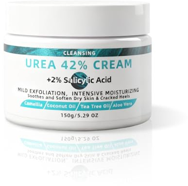 Urea 42% Foot & Heel Cream with 2% Salicylic Acid – Exfoliating & Moisturizing Formula for Deep Moisturizing, Callus Remover Nourishes Soften, Foot Moisturiser for Women&Men,Maximum Strength – 150g
