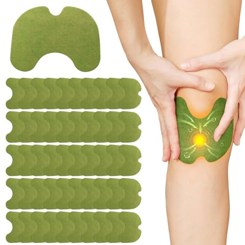 GXGM 30 Pezzi Cerotti Riscaldanti all’Artemisia per Ginocchia, Patch Termici Autoriscaldanti Naturali, Confortevoli e Traspiranti, Calore Delicato fino a 6 Ore per Relax Muscolare