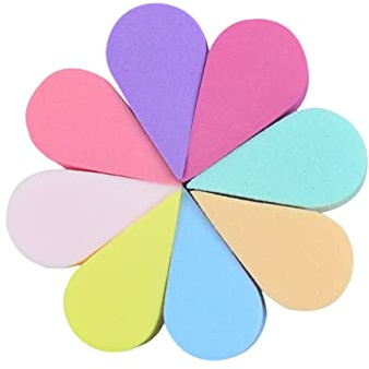 BIUDECO Face Puff Facial Cleaning Sponge 8Pcs Petal Shape Soft Natural Sponge for Massaging and Cleansing Skin Skin Types Makeup Tool