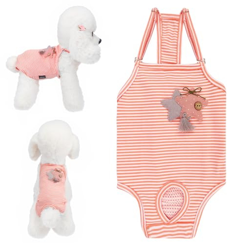 Pañales para perros para perras con correas ajustables, pañales lavables y reutilizables para mascotas para incontinencia, pantalones transpirables para perros hembras, higiénicos, cómodos y