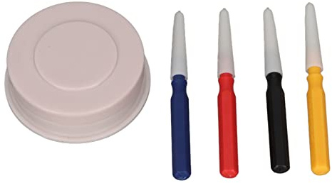 Qcwwy Watch Oiler Set Plastic Plastic 3 Größen Ölbecher, 4 Ölstift Verschiedene Tipps, Präzise Anwendung, Mehrere Verwendungszwecke, Einfach zu Bedienende, Vielseitige Design für Uhrenreparaturzubehör