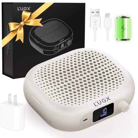 CozyZen Recolector de Polvo para Uñas – Ventilador de Alta Velocidad 6000 RPM, 10 Velocidades, Batería 2500mAh, Soporte 15° para Salón y Hogar