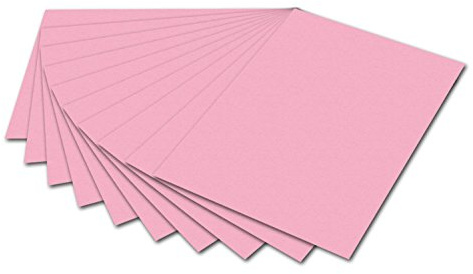 folia 6126 - Fotokarton Rosa, 50 x 70 cm, 300 g/qm, 10 Bogen - zum Basteln und kreativen Gestalten von Karten, Fensterbildern und für Scrapbooking