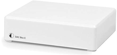 Pro-Ject DAC Box, E Digital/Analog Wandler, Weiss | Kompakter D/A-Wandler mit Koaxial- und Toslink-Eingang, SMD-Schaltung, Metallschirmung und vergoldeten RCA-Buchsen.