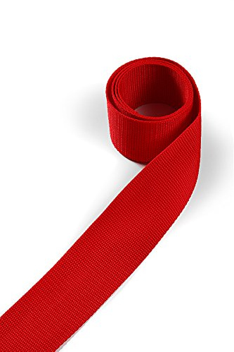 1buy3 Gurtband aus Polypropylen 30mm breit, 4 Meter lang, Farbe:8 - Kaminrot | Grundpreis pro Meter = € 1,50