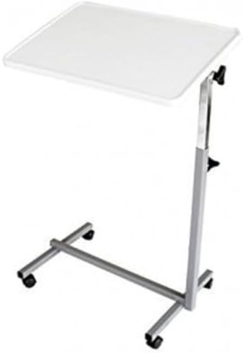 Queraltó - Table d'appoint avec roulettes pour lit et canapé Pliable, Gris Perle