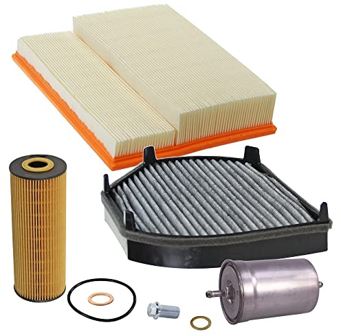 BESTPRICE ATP Inspektionspaket Filterset mit 1x Ölfilter, 1x Luftfilter, 1x | Kompatibel mit: MERCEDES-BENZ C-CLASS, C-CLASS T-Model, CLK, CLK Cabriolet