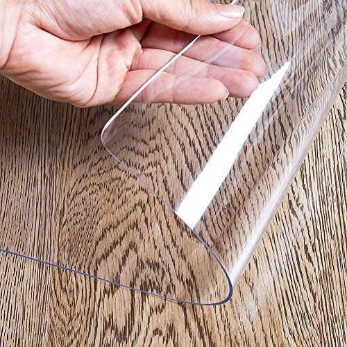 Transparente Schreibtischunterlage aus PVC, rutschfest, für Kinder, zum Schreiben, Zeichnen, Tischschutz, wasserdicht, große Schreibtischunterlage, runde Kanten, 1,5 mm dick, transparent, 40 x 50 cm