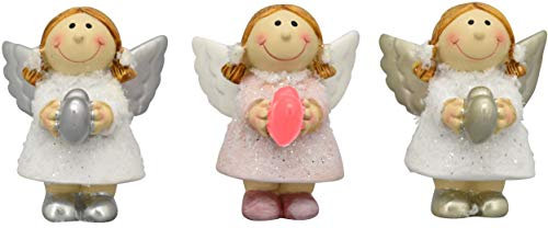 Pommerntraum ® | Weihnachtsdekoration Schutzengel Dekofiguren Engel Weihnachtsengel Engelchen Guardian Angels - 3-er Set