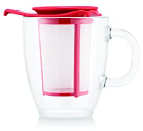 K11239-04 YO-YO SET Becher aus gehärtetem Glas, 0,35 l, Kunststofffilter