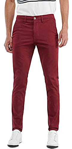 Evoga Pantalon Casual Homme Hiver Slim Fit Bleu Foncé