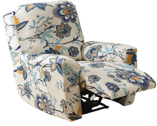 Eco-Ancheng Recliner Slipcovers 4-Pieces Lazyboy Covers Couch Chair Cover Non Slip Reclining with Storage Pockets Furniture Protector for Living Room