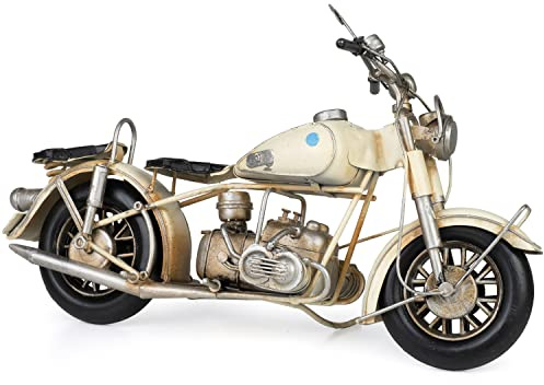 Moritz Blech-Deko Motorrad Zweisitzer mit Beiwagen schwarz Blechdekoration Blechmodell Modellauto Retro Sammlerstück Vintage Deko Nostalgie Antik Style