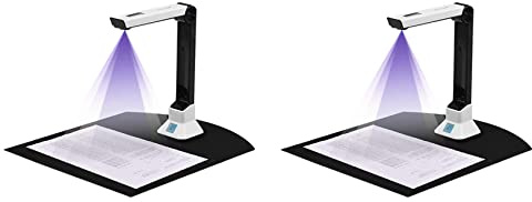 Aflytep 2 x Dokumentenkamera für Lehrer, Dokumentenscanner, USB, tragbar, mit Halterung für A4, HD, 8 MP, Fotoscanner, 2 Stück