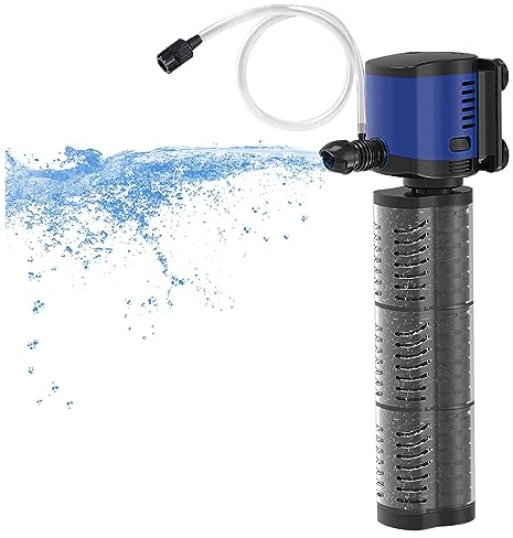 TARARIUM Aquarium Filter Powerful 260GPH for 35-75 Gallon Fish Tank Small Pond Fountain, Wave-Maker Submersible Water Pump Turtle Tank Filter for Saltwater & Freshwater System
