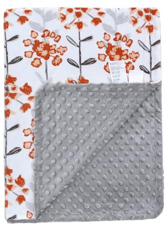 LAT Coperta per Neonati, Copertina per Bambino Bambini Bambine Multifunzionale Bifacciale Copertina da Culla per Passeggino Carrozzine (Fiori, 110 x 150 cm)