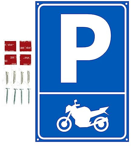 TRQdesign Parkplatzschild Motorräder 20 x 30 cm mit Löchern