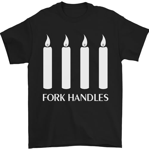Four Candles Fork Handles Funny Two Ronnies Mens T-Shirt 100% Cotton