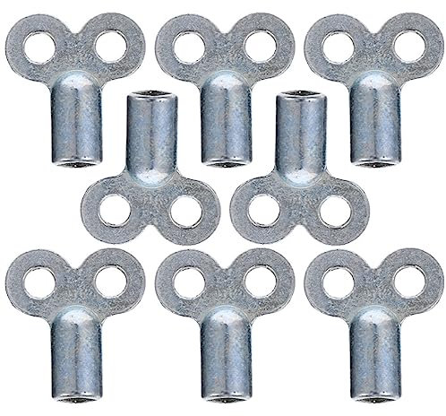 IMIKEYA Lockshield Valve Key 8pcs Radiator Keys for Bleeding Old Home Radiator Silver Radiator Bleeder Key Gas Keys Radiator Tail Keys Flat Radiator Bleed Key
