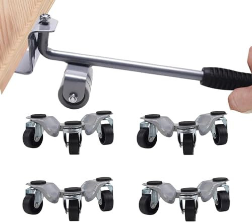 Chariot de transport de meubles, chariot de transport de meubles | 3 roues élévateur de meubles Mover Tool rotatif à 360° | Outil professionnel robuste pour déplacer des meubles lourds,