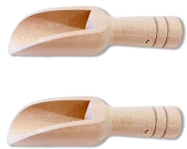 2pcs Mini Wooden Spoons，Mini Bamboo Spoons for Bath Salts, tea scoop, Washing Powder spoon，wooden candy spoon