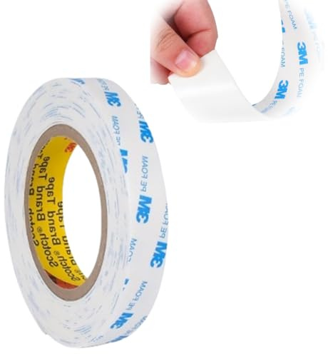 LJFEA Doppelseitiges Klebeband für den Innen- und Außenbereich, wasserdicht, für schwere Gegenstände, PE-Schaum, Befestigung von Gegenständen, Bildern (10 mm x 3 m)