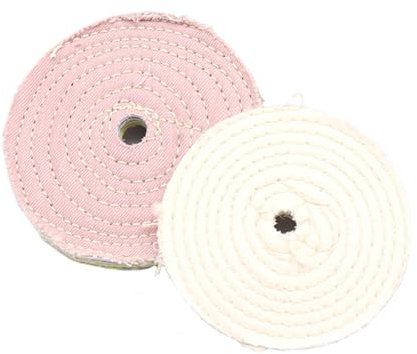 SZTVECFW Cotton Cloth Polishing Wheel, 2 Pcs Buffer Polish Grinder Pad, Buffing Polishing Wheel for Polishing Jewelry Glass Diamond, Random Color(10(250mm))