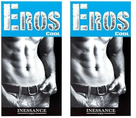 Inessance Paris - Eau de Toilette pour Homme Eros Cool - Parfum Séduction Intense, Notes Fraîches et Boisées - Fabriqué en France - 100 ml (Lot de 2)