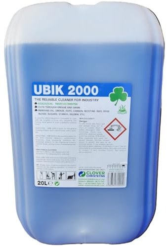 Christeyns Clover UBIK 2000 Industrial Cleaner and Degreaser, 5L, Professional Strength, Multi-Surface (20 Ltr)