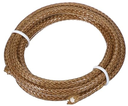 PATIKIL Round Braided Leather Cord, 5mm Cordone In Pelle Intrecciata Stringa Rope Striscia In Pelle Piegata Intreccio Per Creazione Di Gioielli Collane, Rosso Marrone (1.1Yards)