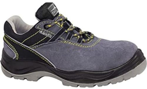 CEVIK PRO – Scarpe Antinfortunistiche Taglia 39 – Pelle Scamosciata Grigia – Soletta Estraibile – Fodera Antibatterica – Suola Antiperforazione – Comode e Traspiranti per Uso Professionale