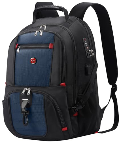 star cloud Rucksack Herren, 17 Zoll Laptop Schulrucksack Arbeitsrucksack Reiserucksack, Wasserdicht Arbeitstasche Business Travel Backpack Men, Groß Schultasche für Arbeit Uni Reise Schul, Blau