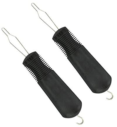 HIAKDOFT Lot de 2 Crochets à Bouton Universels Dispositif d' à L'Habillage Tirette de Pratique pour Personnes Âgées et Handicapées à S'Habiller Facilement
