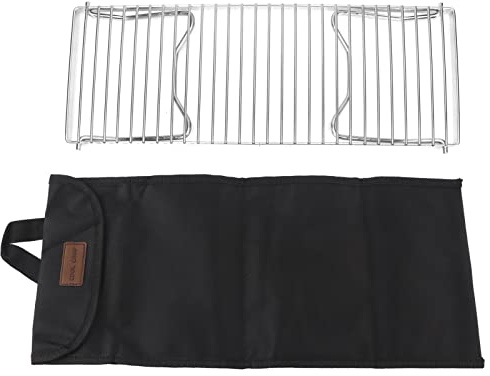 Grille de feu de camp pliante, grille de cuisson portable en acier inoxydable, grille de barbecue pliable avec sac de rangement, gril extérieur durable pour le camping,