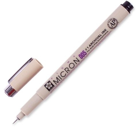 Pigma MICRON Fineliner, schwarz, 0.2mm (Nr.005)