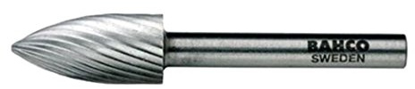 Bahco HSSG-G1220M HSS Medium Rotary Burr in Storey Form, Silver, 60 mm