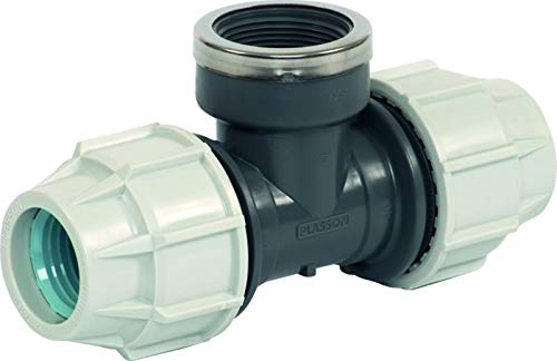 Plasson Klemmfitting Serie 18 - PE Rohr T-Stück mit IG (32 x 1 IG x 32 mm)
