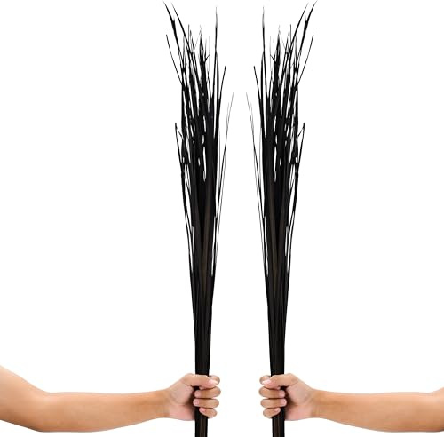 Leewadee Dekoration für Bodenvasen - Dekogras Trockengesteck 115 cm aus Naturmaterial, 2 Bündel Set