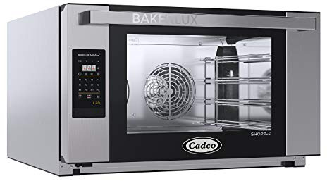 Cadco XAFT-04FS-LD Bakerlux LED Panel Heavy-Duty Countertop Convection Oven with Digital Controls & Humidity, Stainless Steel, NSF, 208-240v, For Commercial Use