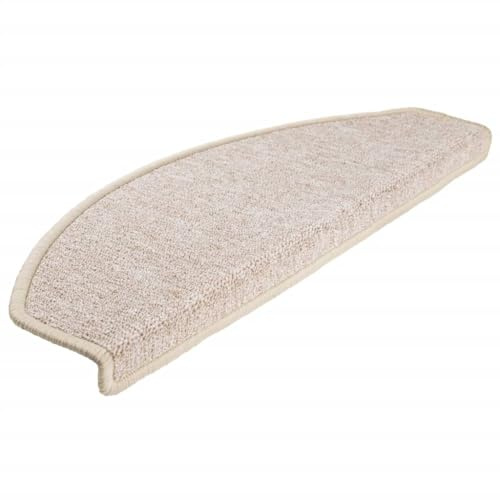 vidaXL Stufenmatten 15 STK. 65x24x4 cm Taupe Halbrund Groß
