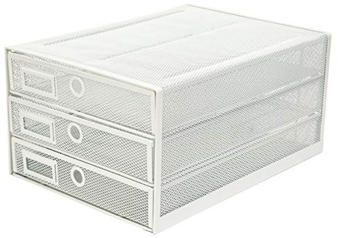 Exerz Papperssorterare 3 lådor trådnät A4/skrivbord multifunktionell skrivbordsarrangör/flerskikts brevfack – för dokument, tidskrifter, anteckningsböcker och bokstäver