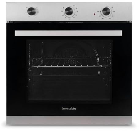 UNIVERSALBLUE | Horno Multifunción Negro | Clase Energética A | 6 Funciones | 60 cm | 67L | Temporizador | Accesorios Incluidos | Envío y Subida a Planta Incluida