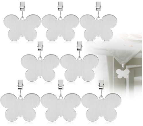 com-four® 8X Tischdeckenbeschwerer, Tischtuchgewichte aus rostfreiem | Tischtuchklammer - schwere Tischdeckenklammern