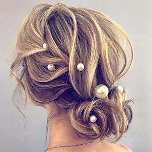 Yheakne - Horquillas para el pelo nupcial con perlas doradas, horquillas decorativas para el cabello, accesorios para el cabello de novia y dama de honor, 9 unidades (dorado)