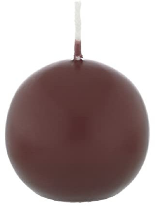 Kugelkerzen Bordeaux, Ø 60 mm, 16 Stück, dt. Kerzen in RAL Kerzenqualität, Kein rußen und Tropfen